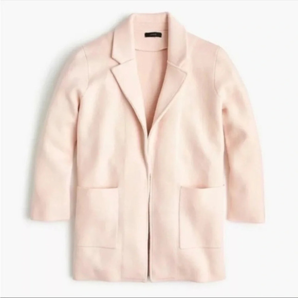J. Crew • Baby Pink Pastel Sophie Blazer Coat Jacket Coatigan - Picture 3 of 9